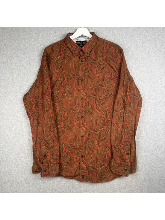 Cody James Other - Cody James Cotton Graphic Paisley Print Long Sleeve Button Down Shirt Brown 2XL